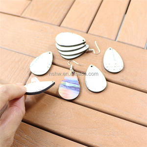 MDFSUB – Supports vierges en MDF pour boucles d'oreilles, forme goutte d'eau, double face, pour sublimation, 30x45mm, 3mm, unisexe - Product Image 1