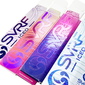 Kích thước tùy chỉnh Holographic mỹ phẩm tuck hộp giấy tự động dưới gấp hộp dropper chai cao cấp bao bì tùy chỉnh dập nổi - Product Image 4