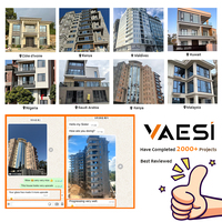 Fenêtre coulissante verticale automatique sur mesure VAESI, en verre trempé et aluminium, avec levage électrique pour villa