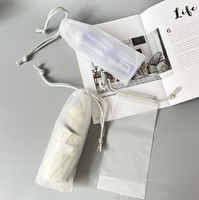 Sac de rangement à cordon en plastique dépoli long avec logo personnalisé, idéal pour bouteille d'eau, poster, parapluie, etc.