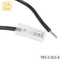 Cable Eléctrico de Bajo Voltaje 12V/0.5A, Conductor de Cobre Negro 14AWG, Aislamiento de PVC, Serie 250, Terminal OEM