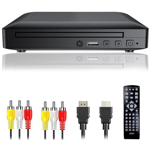 DVD Player Compact Personal Small Mobile Anti Skip Multifunctional EVD Travel Burner Multifunctional CD Player