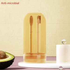 Cepillo de dientes de silicona para recién <span class=keywords><strong>nacido</strong></span>, 1 Juego de cepillo de dientes de silicona nano-plateado para bebé, cuidado dental, 360 grados - Product Image 1