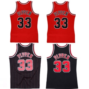 Camisetas rojas/negras para baloncesto, Jersey de baloncesto cosido a través de Scottie <span class=keywords><strong>Pippen</strong></span> - Product Image 2