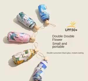 Mini parapluie <span class=keywords><strong>de</strong></span> soleil et <span class=keywords><strong>de</strong></span> pluie <span class=keywords><strong>de</strong></span> voyage coupe-vent léger à 5 plis manuels - Product Image 6