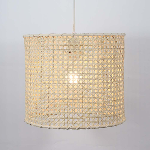 Paralume artigianale in vimini in vimini luci a sospensione fatte a mano per sopra il soffitto rotondo del corridoio della cucina - Product Image 4