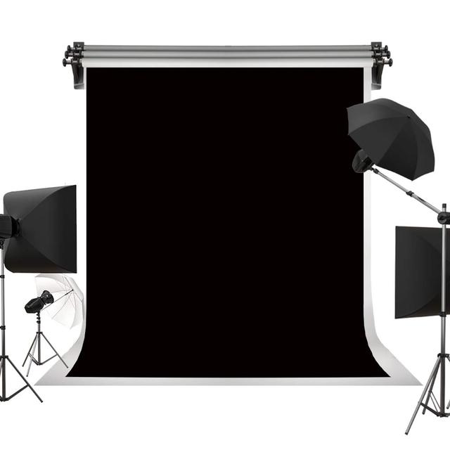 MIAOTU Black Seamless Photography Photo Booth Background Paper Roll Studio Backdrops for Video Recording 10x12