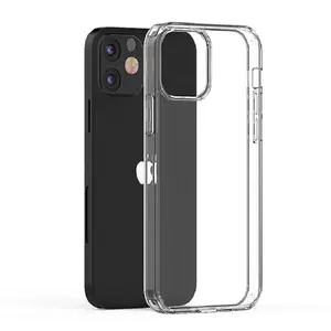 2023 New Product Tpu Tempered Glass Clear Anti Shock Cell Phone Case Back Cover Wholesale For Iphone 12