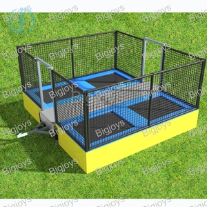 Manèges de fête foraine mobiles d'extérieur les plus vendus avec remorque, <span class=keywords><strong>trampoline</strong></span> 4 en 1 avec remorque pour enfants - Product Image 4