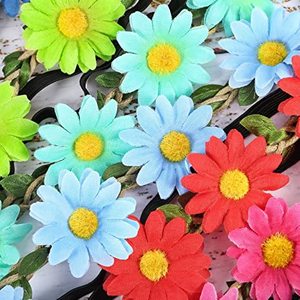 Diadema elástica de <span class=keywords><strong>flores</strong></span> <span class=keywords><strong>para</strong></span> niña, accesorios <span class=keywords><strong>para</strong></span> el cabello 2023, 12 colores - Product Image 5