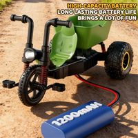 Tricycle RC télécommandé 2,4 GHz à accélération intégrale, modèle Mouton Amusant et Fou, Véhicule de Course Tout-Terrain Haute Vitesse avec Lumières LED
