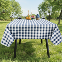 Nappe florale en plastique PEVA certifiée GRS avec dos en flanelle |   Imperméable, résistant à l'huile, écologique, OEM/ODM, personnalisable, haute qualité