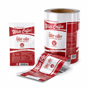 Rotolo <span class=keywords><strong>di</strong></span> pellicola laminata in alluminio personalizzata per uso alimentare - <span class=keywords><strong>Film</strong></span> ad alta barriera stampato in rotocalco per il confezionamento <span class=keywords><strong>di</strong></span> caffè, tè e bevande - Product Image 1