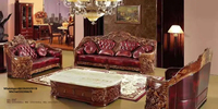 Ensemble de canapés royaux de style européen faits à la main avec un design unique d'éléphant, en cuir italien et en bois de luxe, style classique pour le salon