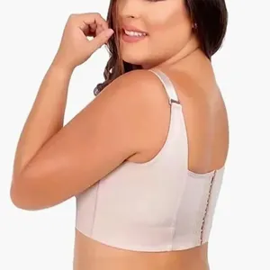 Ladymate ODM/OEM 여성 깊은 컵 브래지어 숨기기 다시 뚱뚱한 전체 뒤 커버 브래지어 Shapewear 통합 푸시 업 플러스 사이즈 브래지어