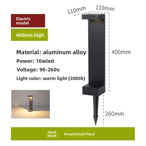 Lampada <span class=keywords><strong>da</strong></span> <span class=keywords><strong>Giardino</strong></span> <span class=keywords><strong>LED</strong></span> Moderna e Semplice IP65 Impermeabile in Alluminio per Illuminazione Esterna di Ville, Cortili, Giardini, Parchi, Prati e Strade - Product Image 4