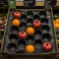 Papieren lade met kleefvrije fabricagestructuur voor het verpakken van biologisch fruit en veilige directe voedselcontactbescherming