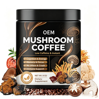 OEM ODM Lion's Mane & Chaga Mushroom Coffee Instant Functional Coffee Powder Smooth Energy Focus & Immune Wellness