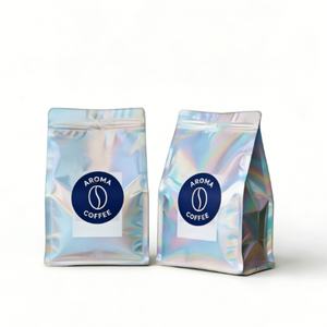 Bolsas Planas de Fondo Plano de Plástico y Aluminio con Tacto Suave de 250G para Café, Dulces y Regalos, con Válvula y Cierre (Resistentes al Agua) - Product Image 5