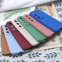 Funda Simple Color Caramelo para iPhone 15 16 Pro Max, TPU Suave, Silicona Líquida, Antigolpes, para Samsung S24 Ultra