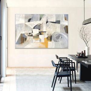 Peinture murale originale Wabi Sabi Home Hotel, grande nature morte abstraite, acrylique peinte à la main, décoration artistique, peinture encadrée texturée 3D - Product Image 3