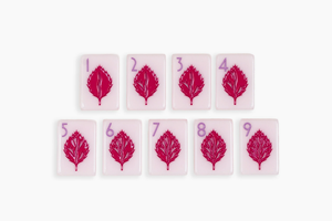 Jeu de Mahjong américain en acrylique rose gravé de motifs floraux et de libellules colorés, idéal pour une soirée de jeu - Product Image 6