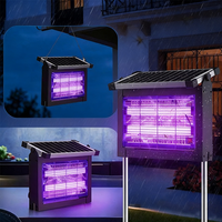 Trampa de luz Uv portátil y desmontable, Zapper de insectos, luz LED solar para exteriores con repelente de mosquitos para jardín de granja