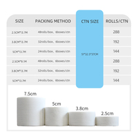 Ruban Adhésif Sportif en Coton Personnalisable 2,5 cm x 13,7 m avec Colle Thermofusible à l'Oxyde de Zinc, Respirant, Résistant à l'Eau, Écologique, Sérigraphié