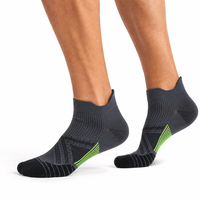 Chaussettes de sport géométriques à blocs de couleur, côtelées, basses, pour la course, la gym, l'entraînement et les activités sportives