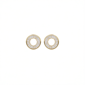 Pendientes de Oro E1488 con Cristales de Estrás, Diseño Geométrico, Joyería de Moda para Mujer, para Fiestas - Product Image 1