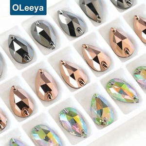 Cristales de Calidad 5A Coloridos en Forma de Pera de 13*18mm, Gemas de Cristal para Coser, Pedrería para Decoración de Vestidos de Novia - Product Image 4