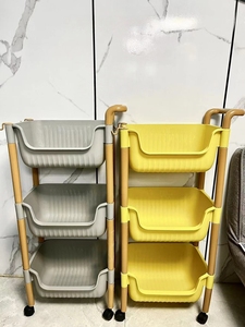 3段式ローリング収納カート、特厚プラスチックオーガナイザー、キッチン、家庭、日常使用に多目的 - Product Image 2