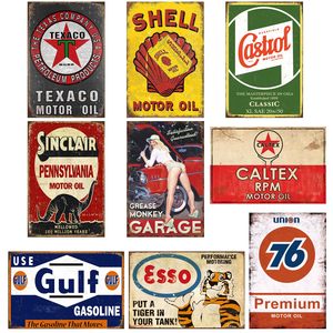 Insegne Vintage in Metallo Personalizzate per Garage, Stile Retrò Stazione di Servizio, Decorazione Murale per Casa, 8x12 Pollici, Poster per Officina Auto d'Epoca - Product Image 1