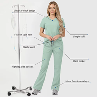 Nouvel ensemble de tenues professionnelles pour infirmières, médecins, dentistes, personnel hospitalier et de spa, incluant blouse et pantalon de travail, articles d'infirmier(ère) en gros
