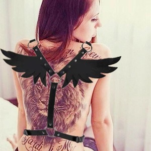 Occidental Punk Leather Angel <strong>Wing</strong> Strap <strong>Suit</strong> Women's Leather Top Binding Body Shoulder Belt - Product Image 2