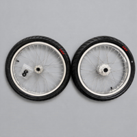 Ensemble de pneus de route Supermoto 17 pouces avec finition chrome argenté 70/90-17 et 90/80-17 pour Surron Light Bee X Motocross