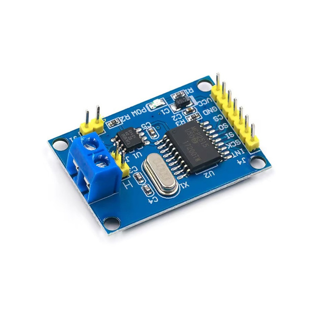 MCP2515 CAN bus module TJA1050 receiver SPI protocol 51 microcontroller program routine