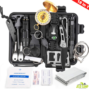 <span class=keywords><strong>Kit</strong></span> de supervivencia profesional 18 en 1, herramienta de equipo, equipo táctico de primeros auxilios de emergencia, kits de Camping para familias - Product Image 1