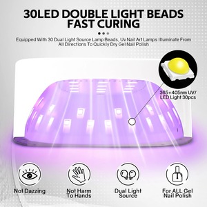 Lampe à ongles UV LED rechargeable avec détection automatique, 30 LED, séchoir à ongles sans fil pour le durcissement du vernis gel, outil de manucure professionnel - Product Image 3