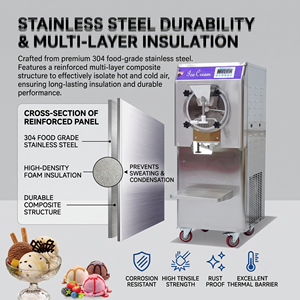 Machine à <span class=keywords><strong>sorbet</strong></span> <span class=keywords><strong>et</strong></span> yaourt glacé verticale, machine à <span class=keywords><strong>glace</strong></span> dure commerciale, congélateur discontinu <span class=keywords><strong>pour</strong></span> gelato, <span class=keywords><strong>pour</strong></span> usage en commerce de détail alimentaire <span class=keywords><strong>et</strong></span> de boissons - Product Image 5