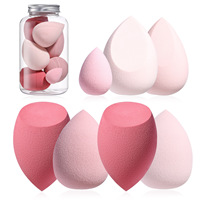 Ensemble d'éponge de maquillage super douce pour femmes en gros motif triangle oeuf et bouffée de poudre utilisation humide et sèche pour le maquillage du visage