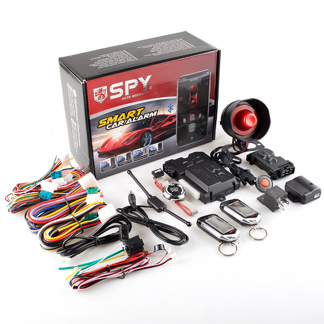 SPY Universal Car Alarm System with Remote Start Tracker Siren Keyless Entry & Immobilizer for Camry Polo Corolla