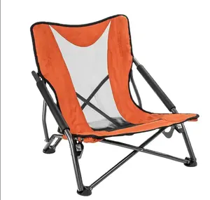 Легкий складной стул с высокой спинкой, пляжные стулья, оранжевое высококачественное кресло-бабочка