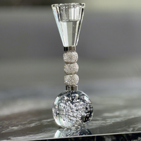 Porte-bougie en cristal de luxe de style nordique - Design créatif, aromathérapie, accessoire photo, décoration d'intérieur pour salon, table à manger