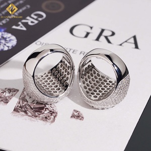 Moissanite 925 Silver Rhodium Plated Prong Setting Round Luxury Party Hip Hop Iced Out <b>Mens</b> <b>Ring</b> - Product Image 6