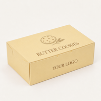 Boîte en carton blanc avec logo personnalisé imprimé, couvercle rabattable, carton de haute qualité pour l'emballage de biscuits, de collations et de produits de boulangerie