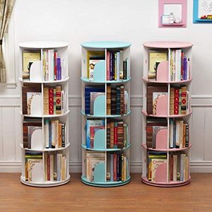 Estante de libros giratorio redondo popular de <span class=keywords><strong>4</strong></span> niveles 360 para niños, estantes portátiles, estantería para niños - Product Image 2