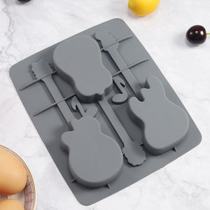 Moldes de Silicona 3D para Hornear Pasteles con Forma de <span class=keywords><strong>Guitarra</strong></span>, Grado Alimenticio - Product Image 2