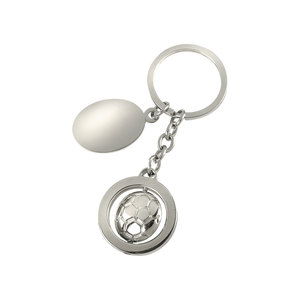 Llavero Giratorio con Logotipo Personalizado de Balón de Fútbol, Material Metálico, para Empresas - Product Image 1