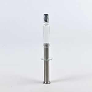 Suntikan Kaca Luer Lock 1ml 2.25ml 3ml 5ml 10ml dengan Plunger Pelepas Udara Logam - Product Image 4